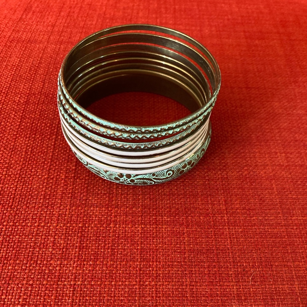 Floral bangle set - Picture 2 of 3